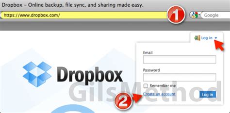 open dropbox account.